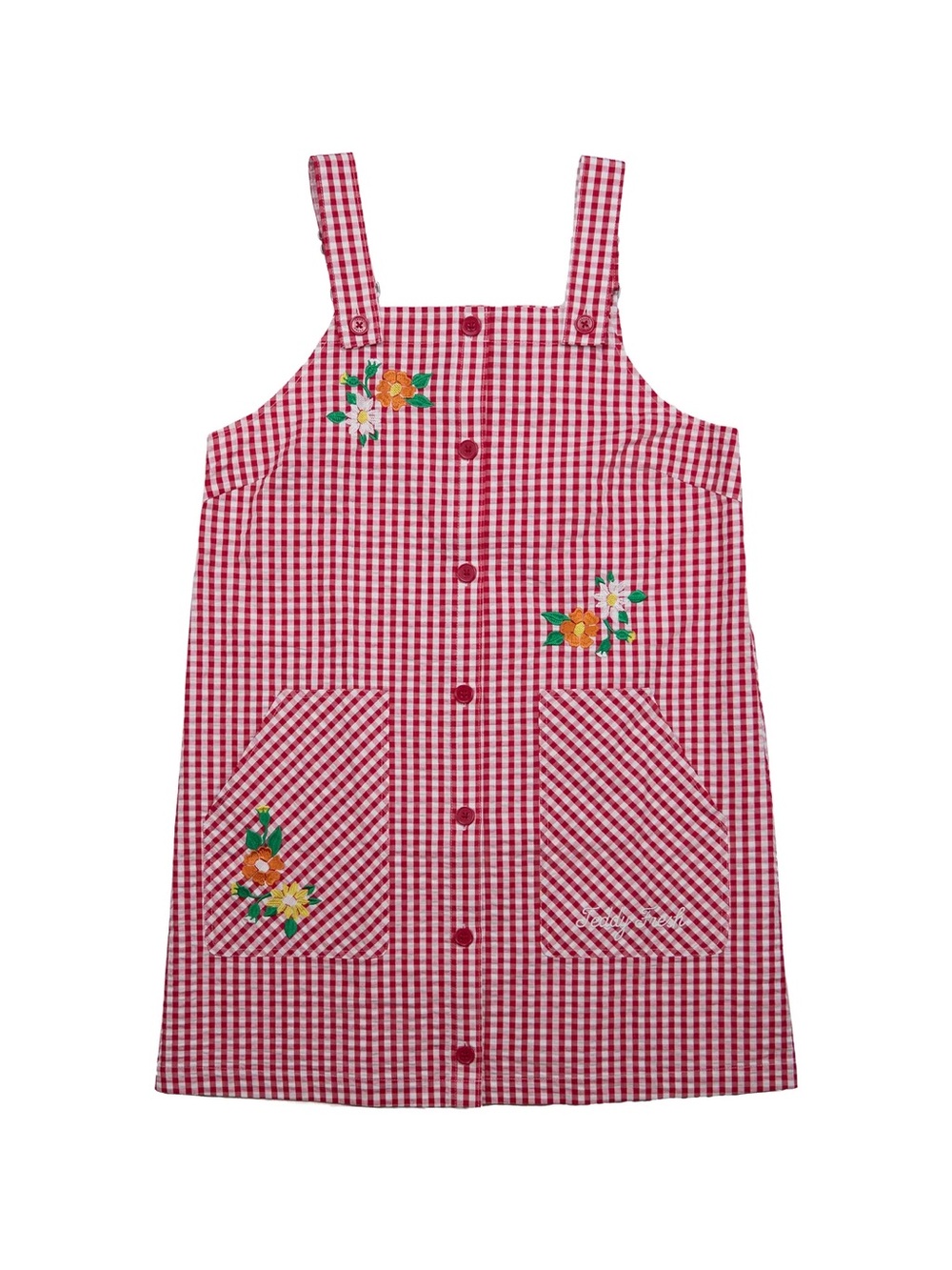 Teddy Fresh Little Miss Gingham Overall Dress M